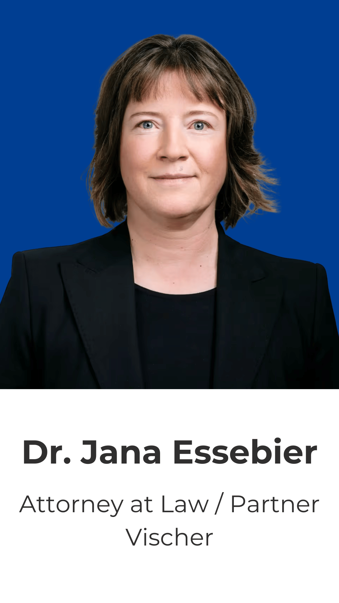GwG Webinar speaker -  Dr. Jana Essebier